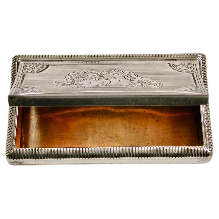 Austro-Hungarian Silver Snuff Box, Circa 1860 For Sale