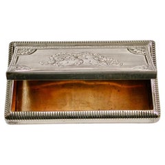 Antique Austro-Hungarian Silver Snuff Box, Circa 1860