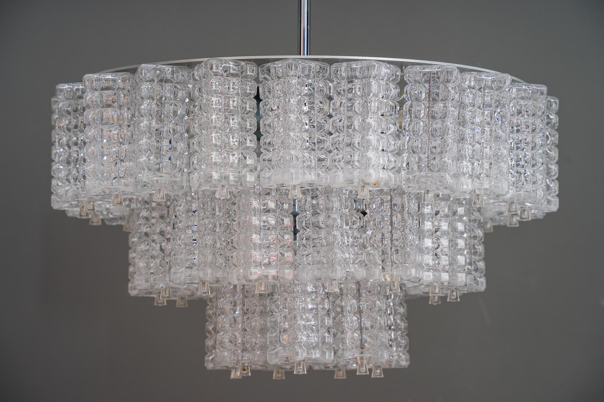 Austrolux chandeliers, Austrian, 1960s
(This can be shorter or longer on request).
Original condition.
