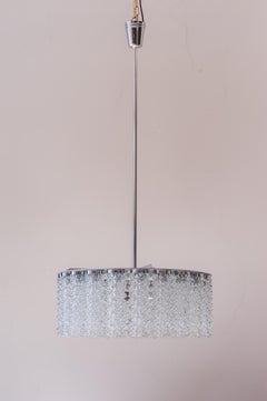 Austrolux Nickel Chandelier, 1960s