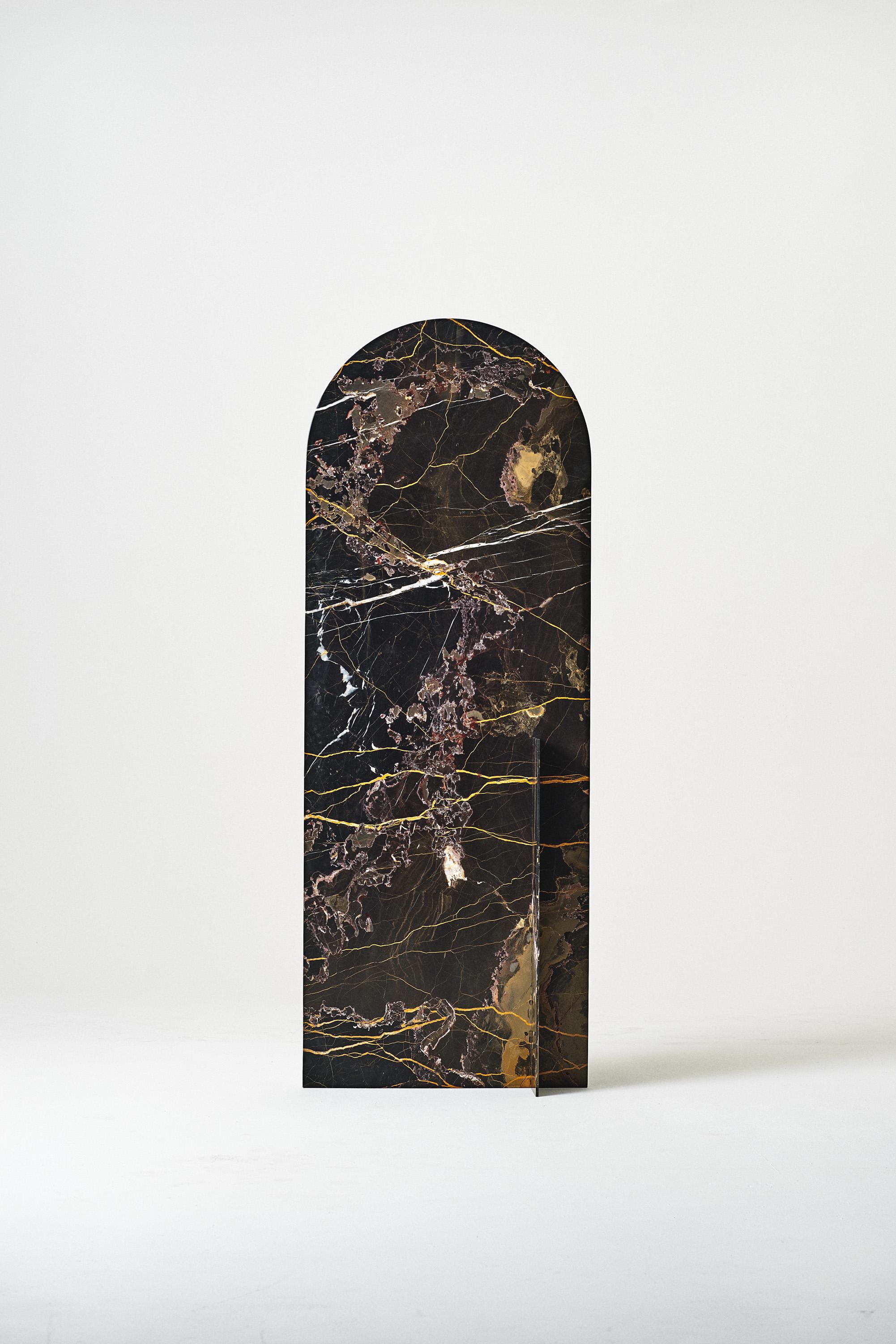 Danish Autem Stand Alone Mirror Marble & Mirrored Glass Contemporary Full Length Mirror For Sale