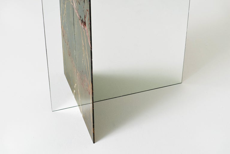 Autem Stand Alone Mirror Marble and Mirrored Glass Contemporary Full