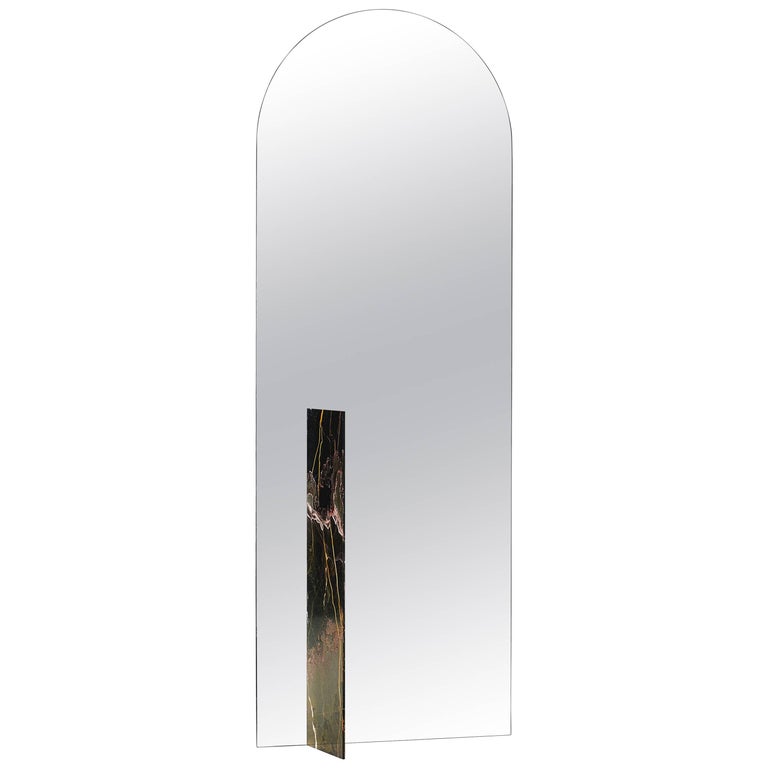 Autem Stand Alone Mirror Marble Mirrored Glass Contemporary Full Length