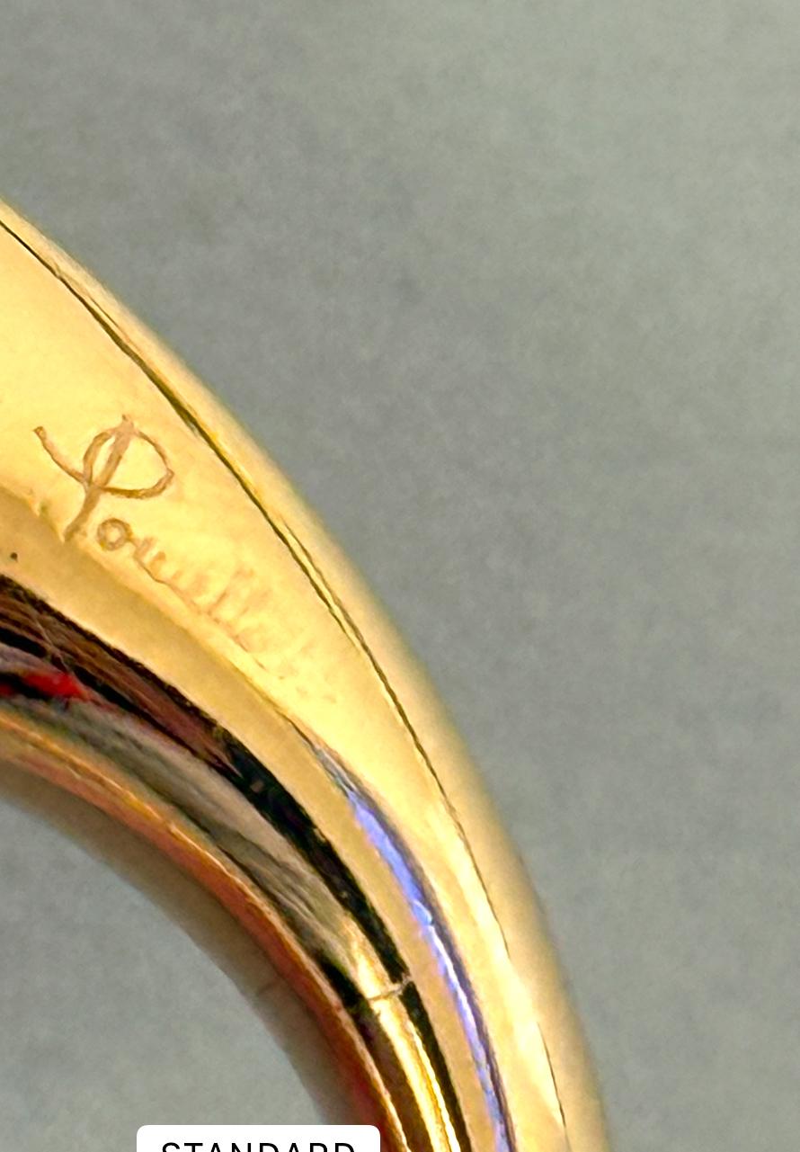 Round Cut Autenthic Pomellato Harem 18Kt  yellow gold Rock Crystal Ring, Size 6.5 For Sale