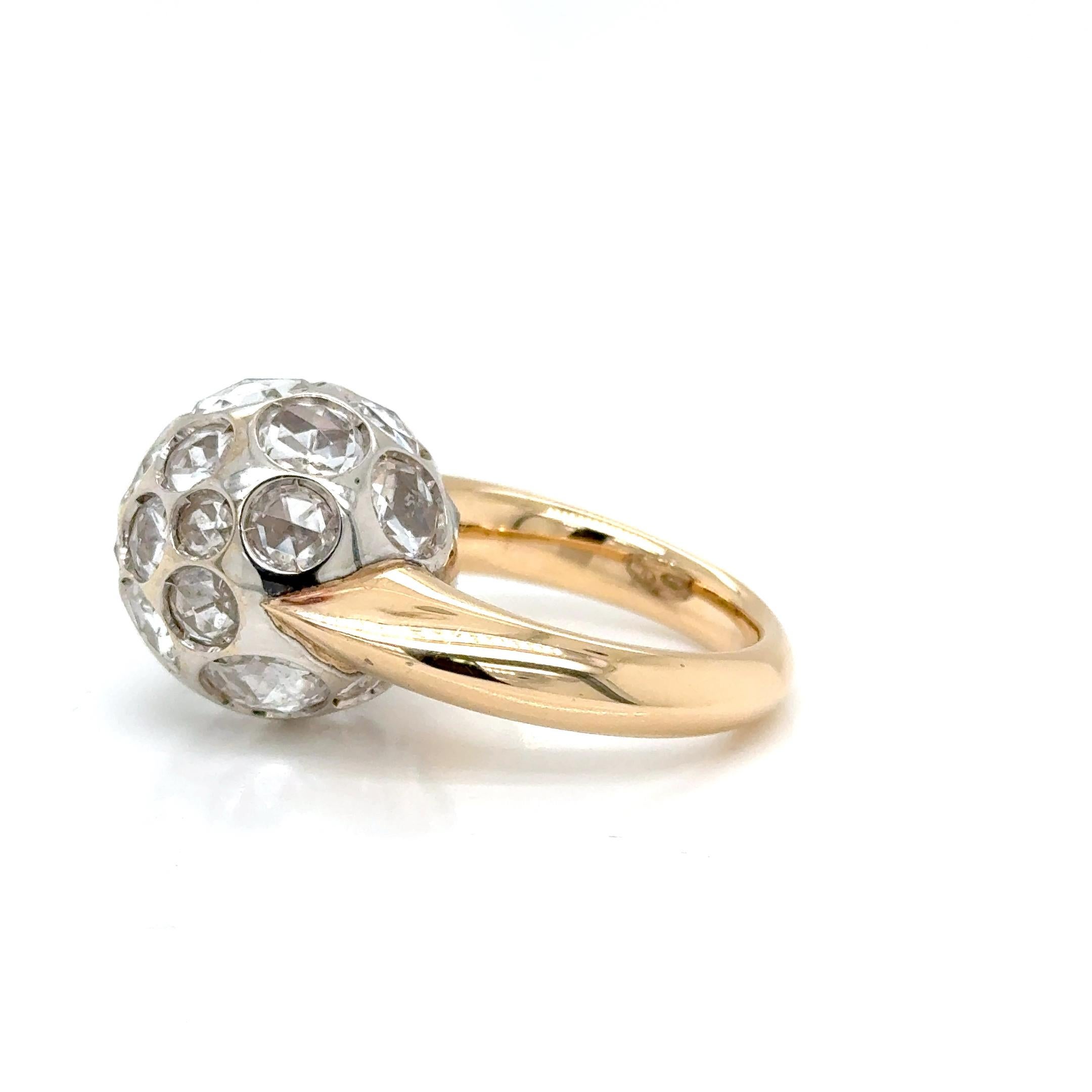 Women's Autenthic Pomellato Harem 18Kt  yellow gold Rock Crystal Ring, Size 6.5 For Sale