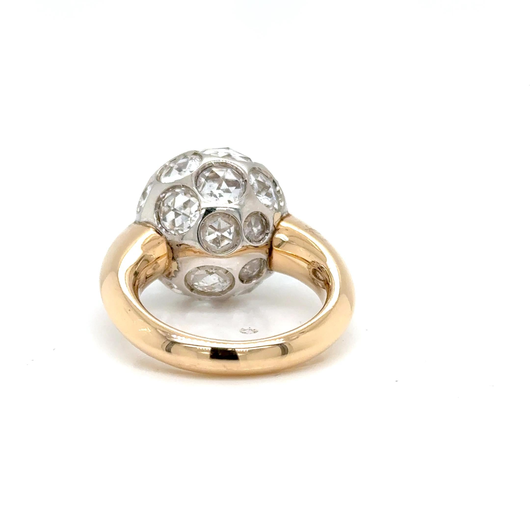 Autenthic Pomellato Harem 18Kt  yellow gold Rock Crystal Ring, Size 6.5 For Sale 2
