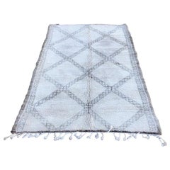 Autentic Old Beni Oaurain Moroccan Rug, Vintage Berber Carpet