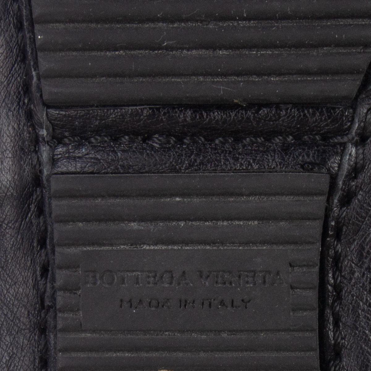 auth BOTTEGA VENETA black OSTRICH Loafers Flats Shoes 38 2