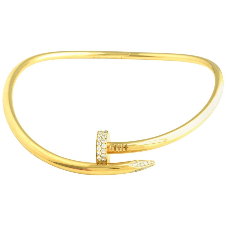 cartier nail necklace white gold