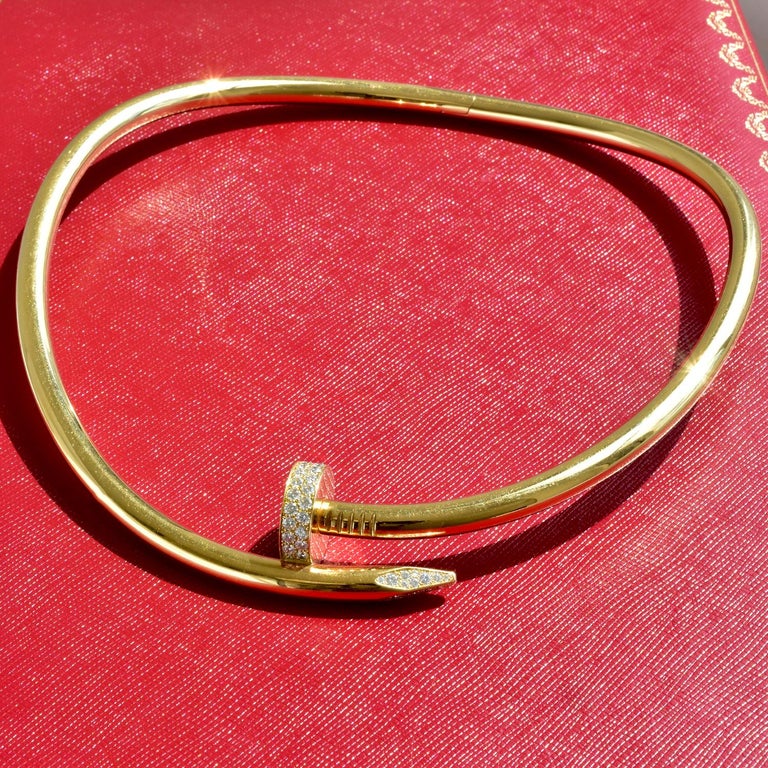 cartier nail necklace white gold