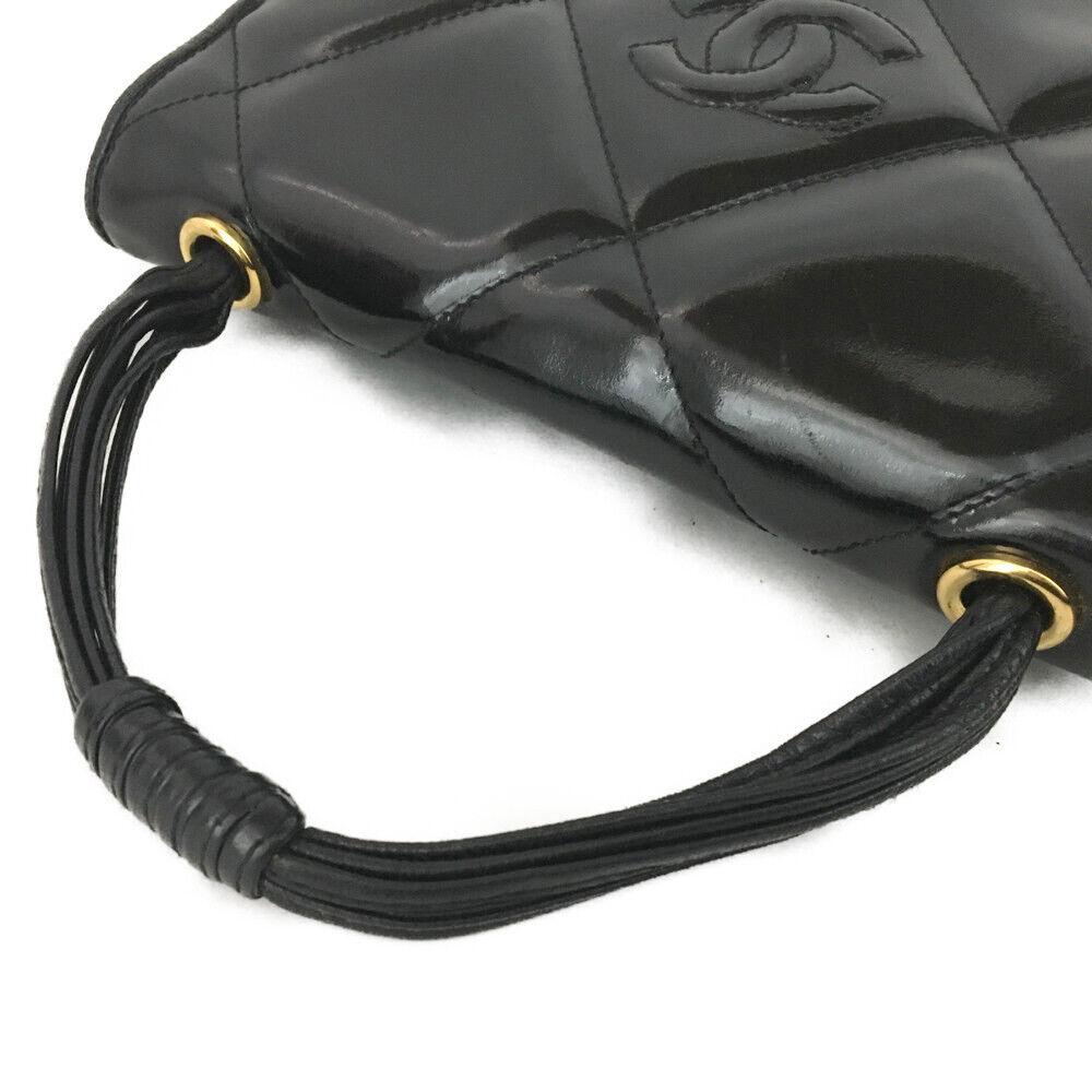 Women's or Men's Auth. Chanel CC Quilted Leather Hand Bag For Sale