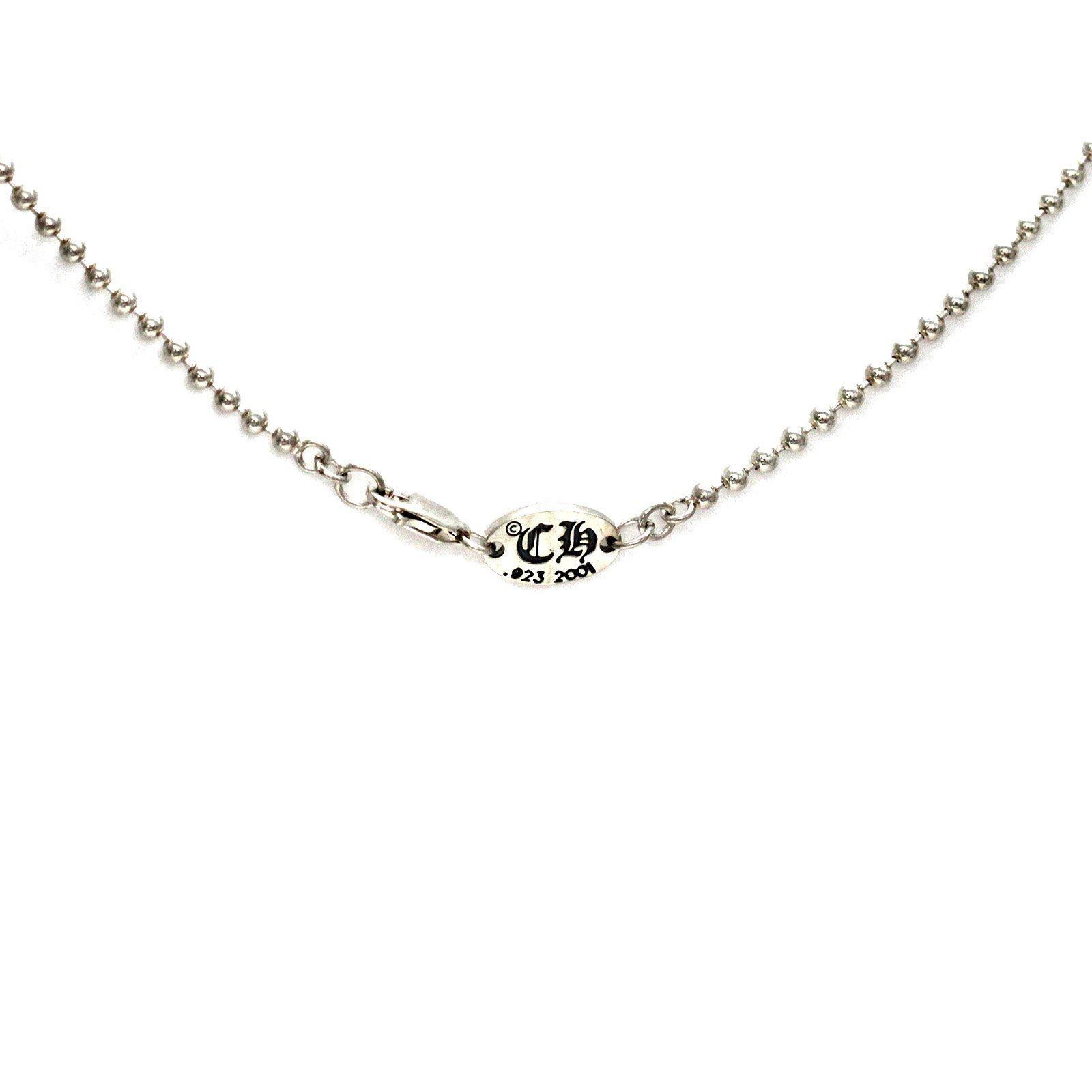 Authentic Chrome Hearts 925 Sterling Silver Large Cross Necklace In Good Condition In Los Angeles, CA
