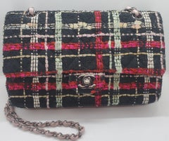 Auth Classic Chanel Runway Tweed Flap Bag