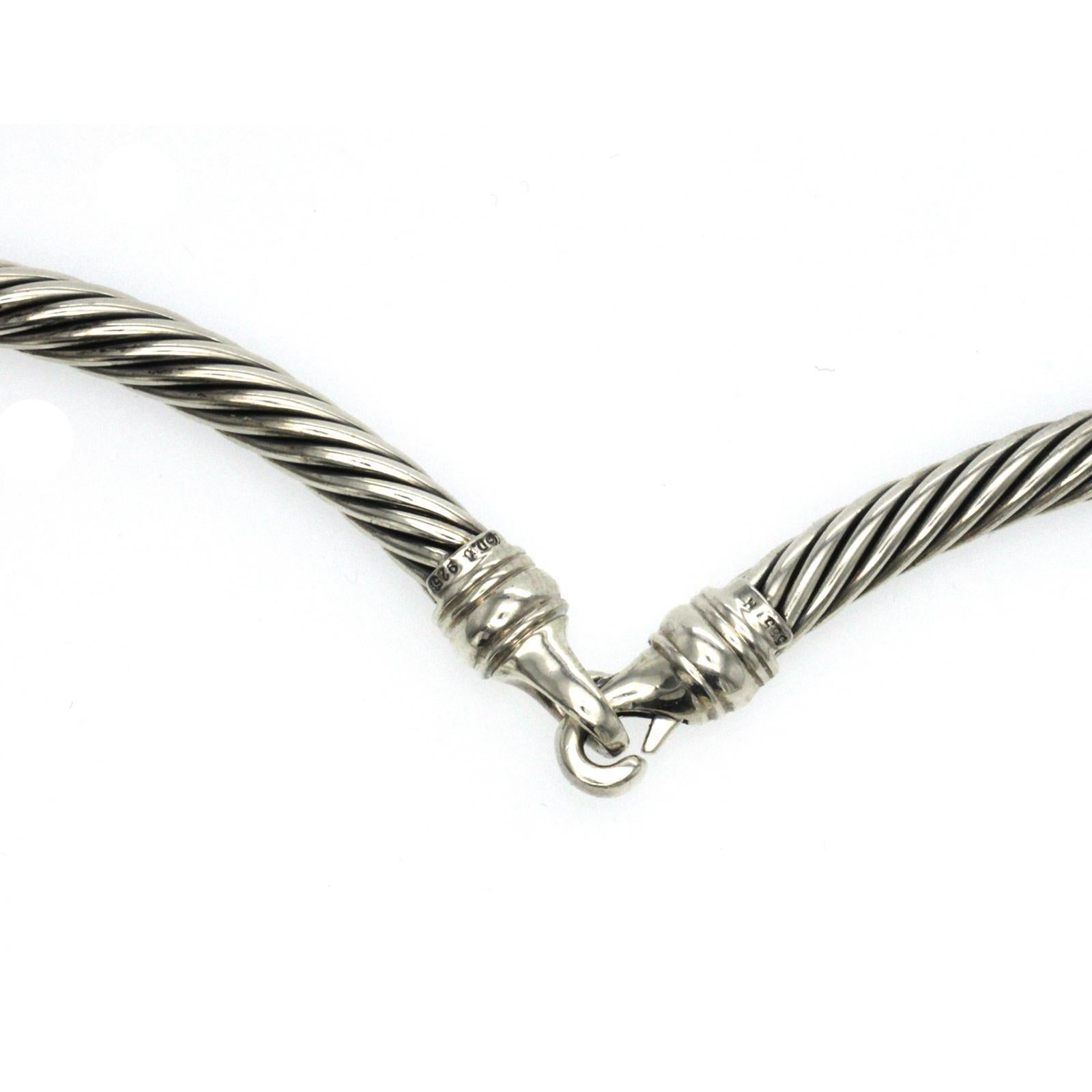A. David Yurman 925 Collana Choker Albion in argento e oro 14k con ametista e citrino in vendita 1