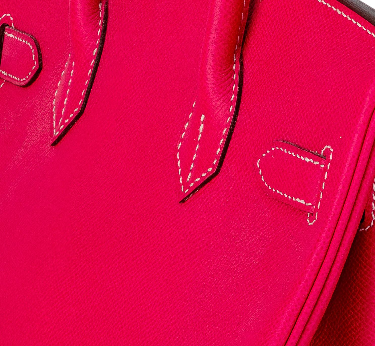 Auth. Hermès Bag - Birkin 30cm Box Calf Pink New For Sale 12