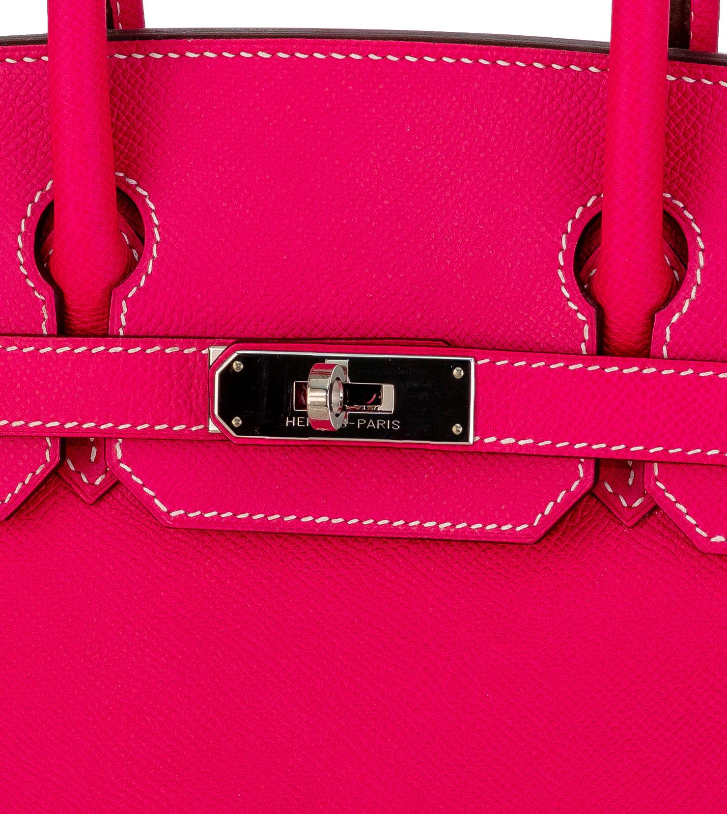Auth. Hermès Bag - Birkin 30cm Box Calf Pink New For Sale 14