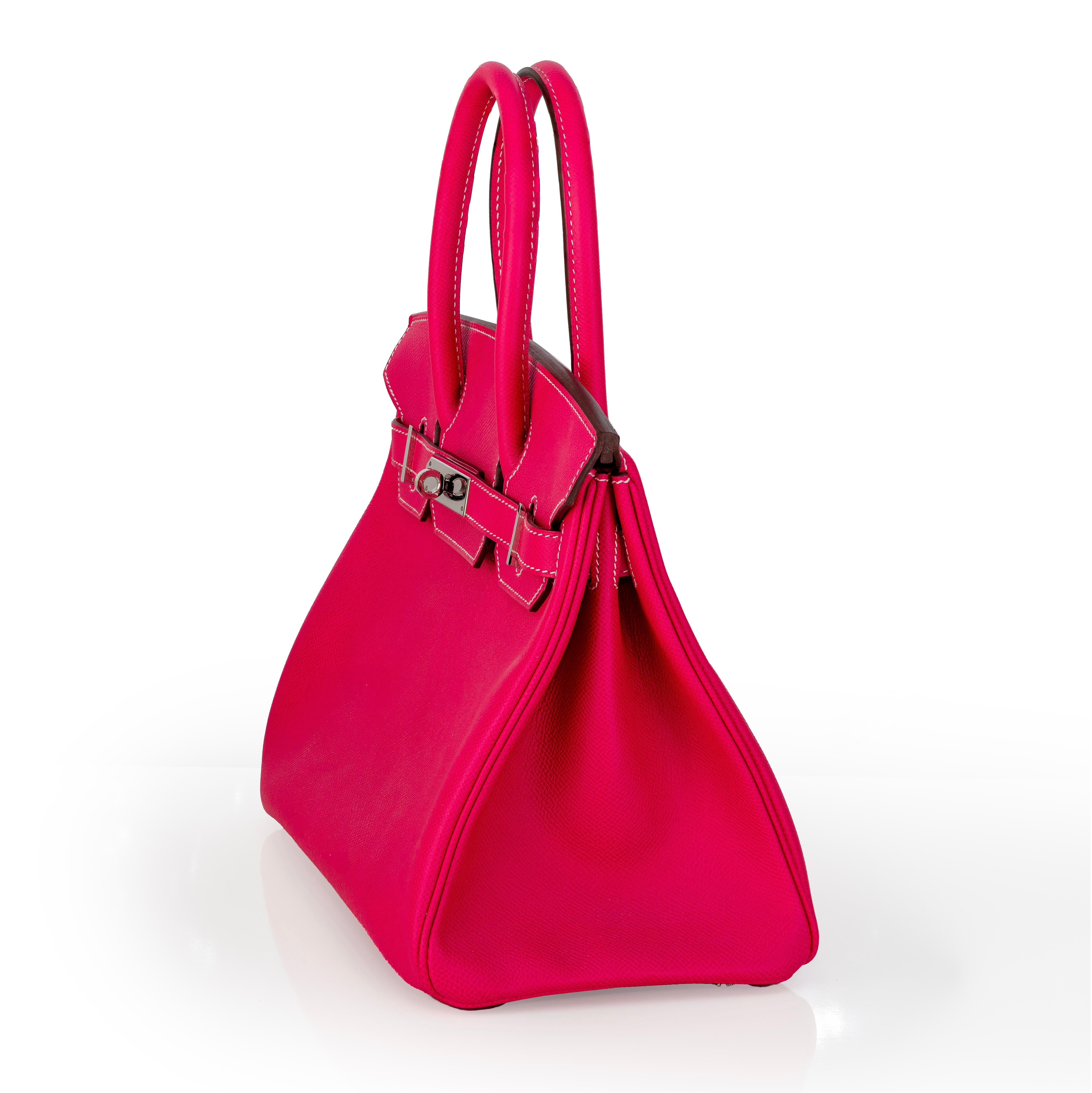Auth. Hermès Bag - Birkin 30cm Box Calf Pink New In New Condition For Sale In Ottawa, CA