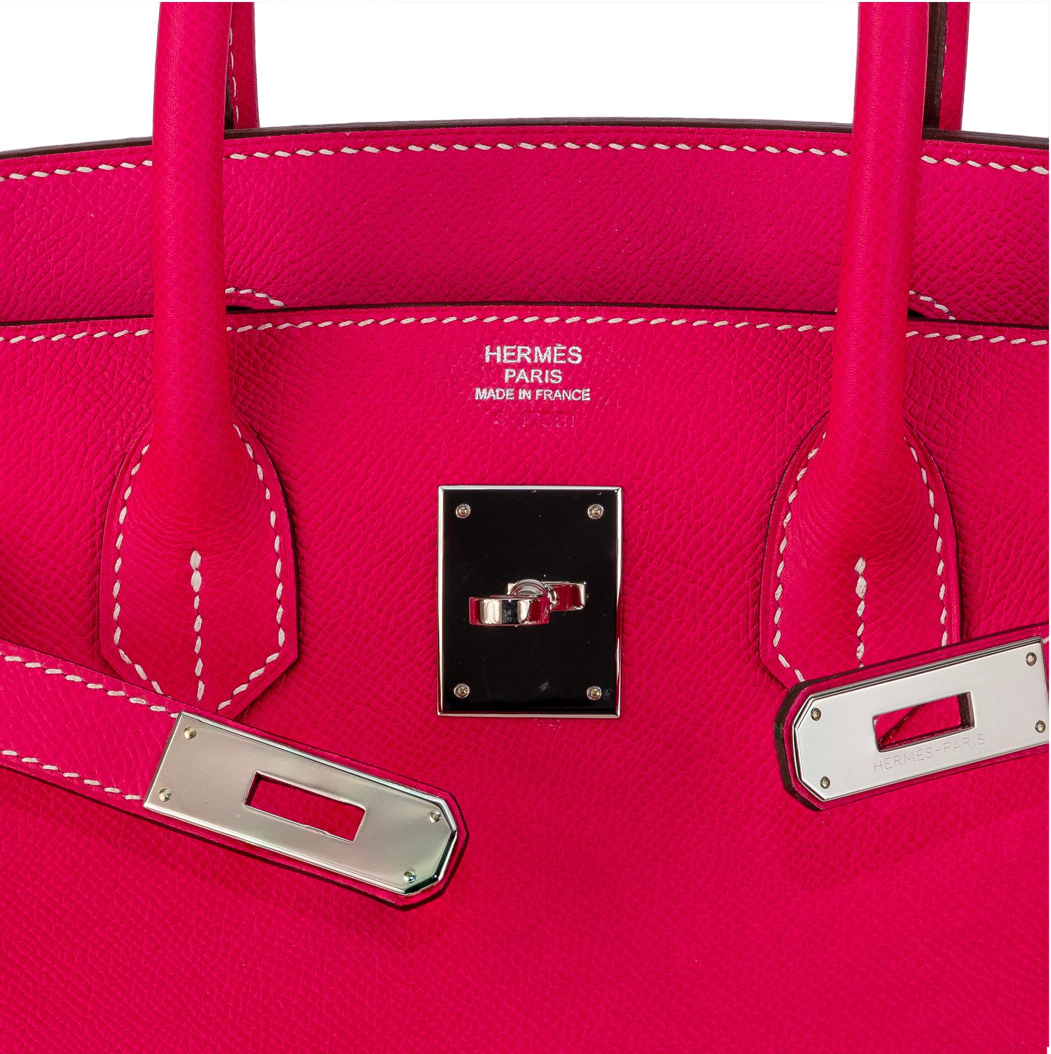 Auth. Hermès Bag - Birkin 30cm Box Calf Pink New For Sale 4