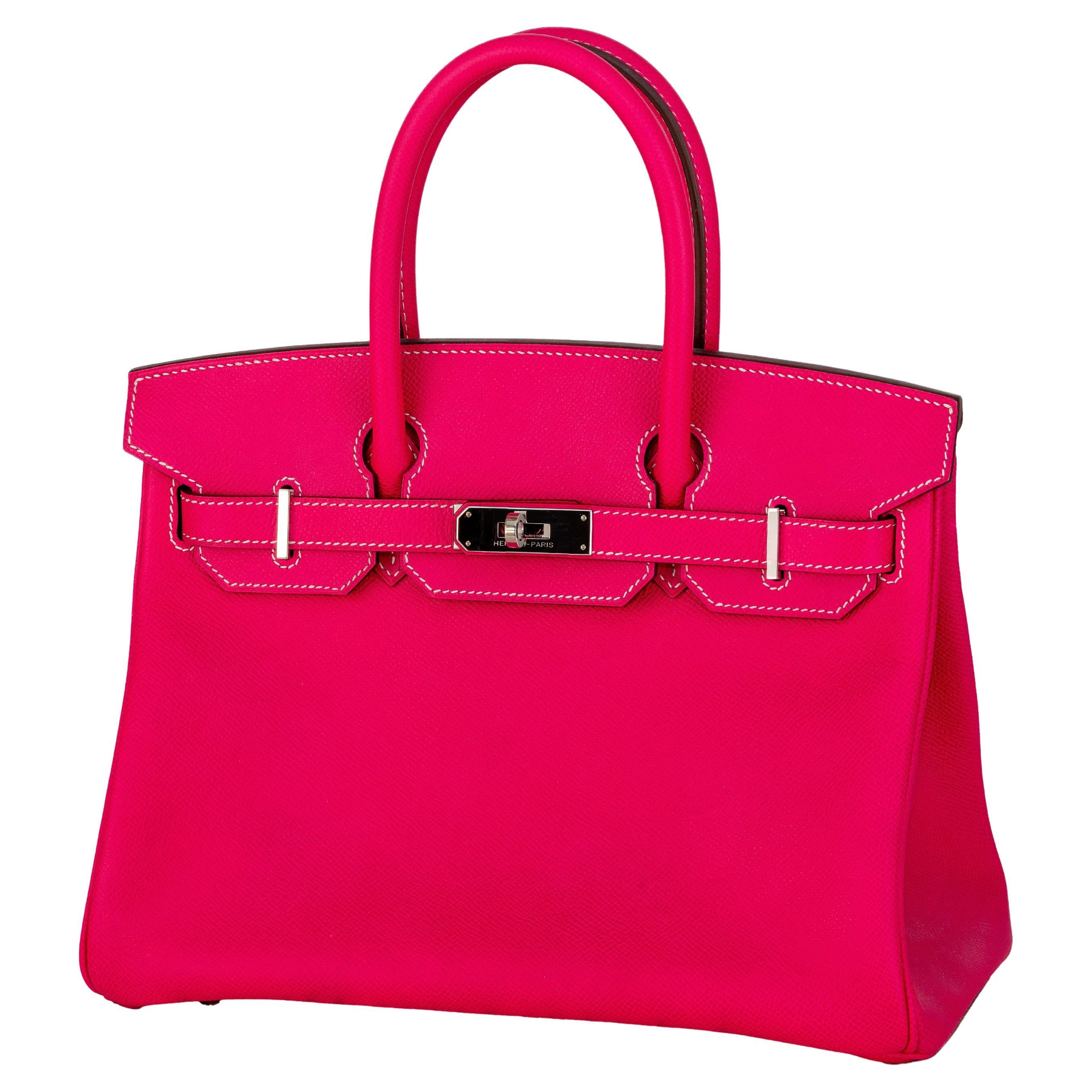Auth. Hermès Bag - Birkin 30cm Box Calf Pink New For Sale