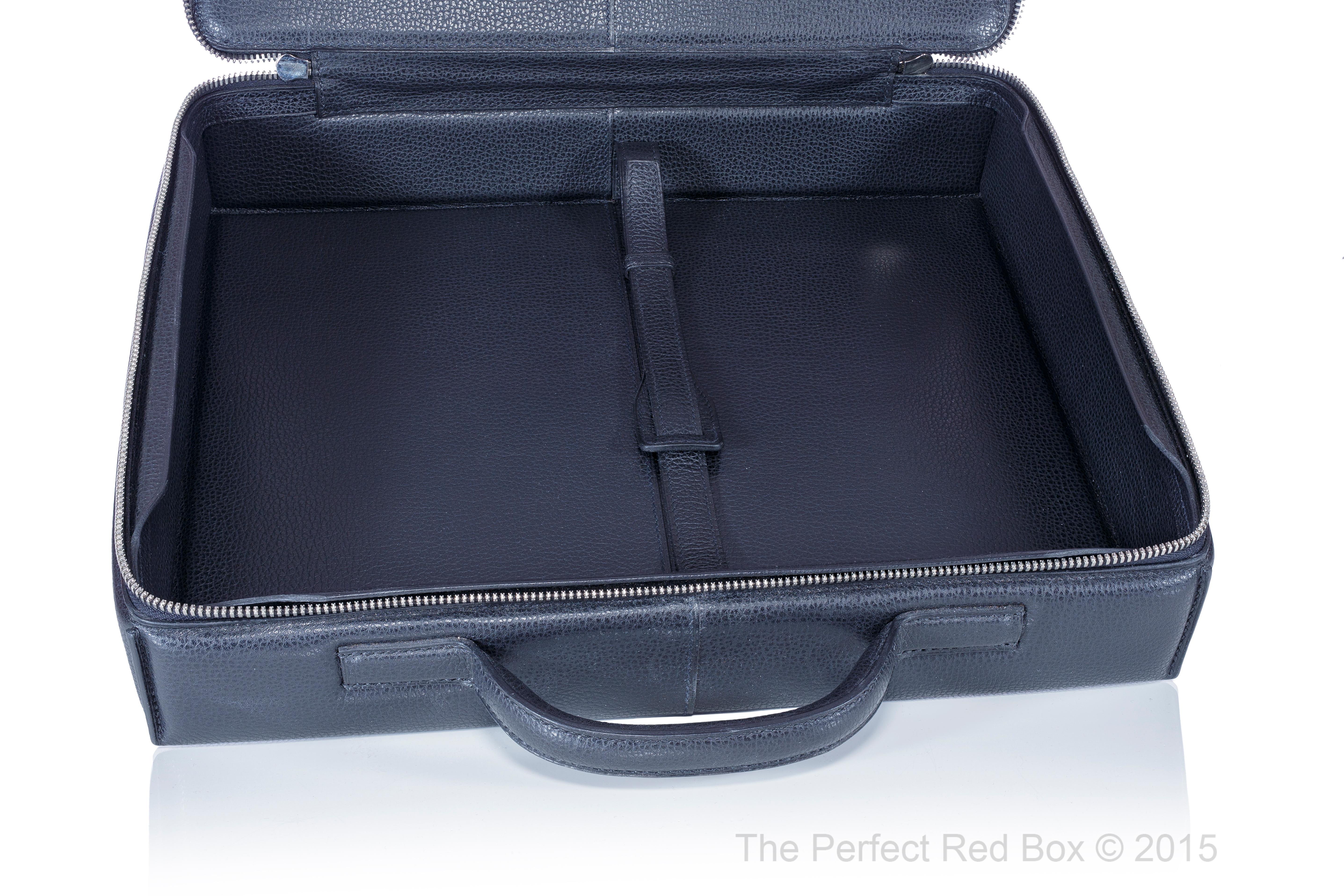 Women's or Men's Auth. Hermès Bag - Suit Case Herlight 33cm - Black Vache Liegee‏ - New