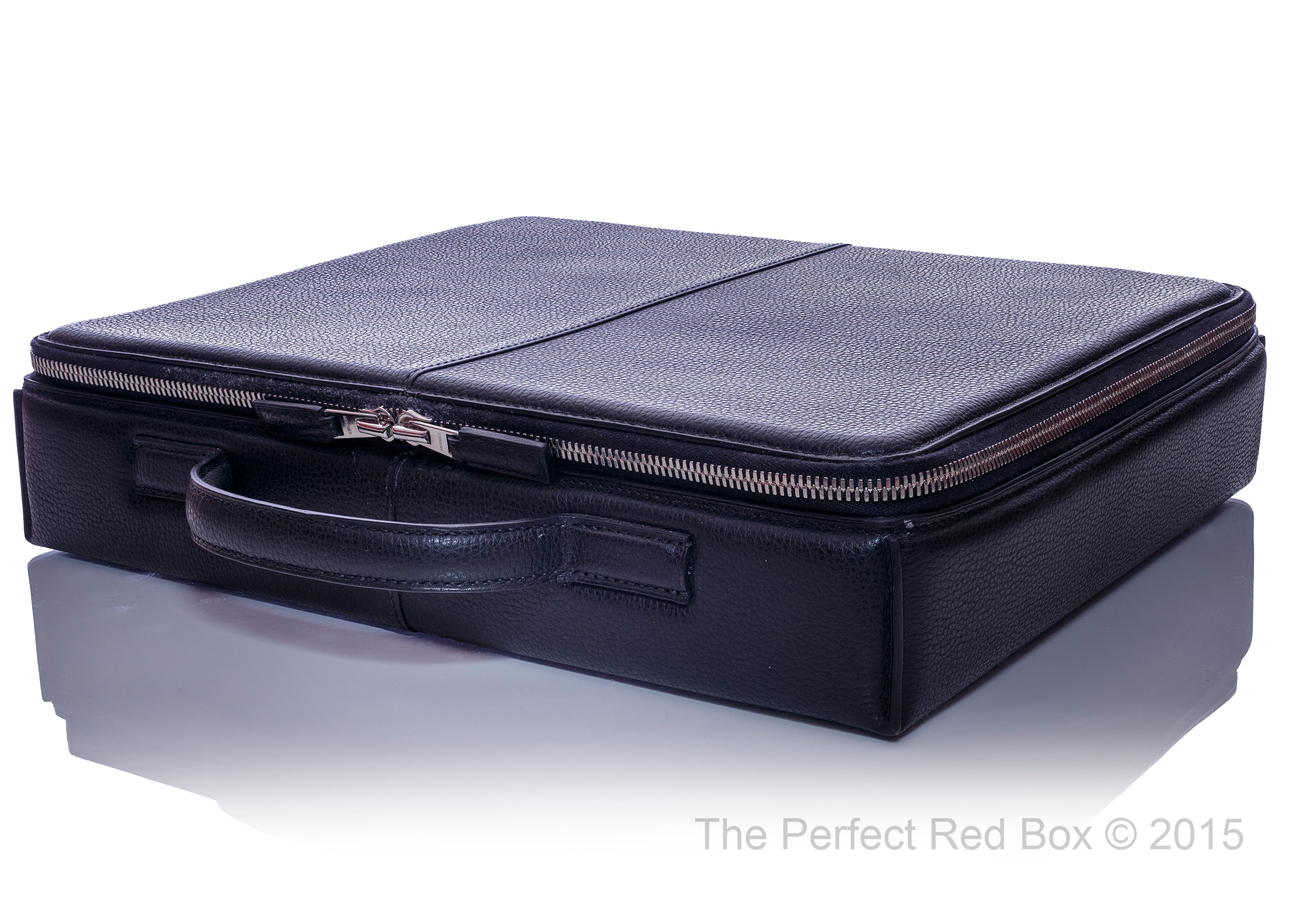 Auth. Hermès Bag - Suit Case Herlight 33cm - Black Vache Liegee‏ - New 4