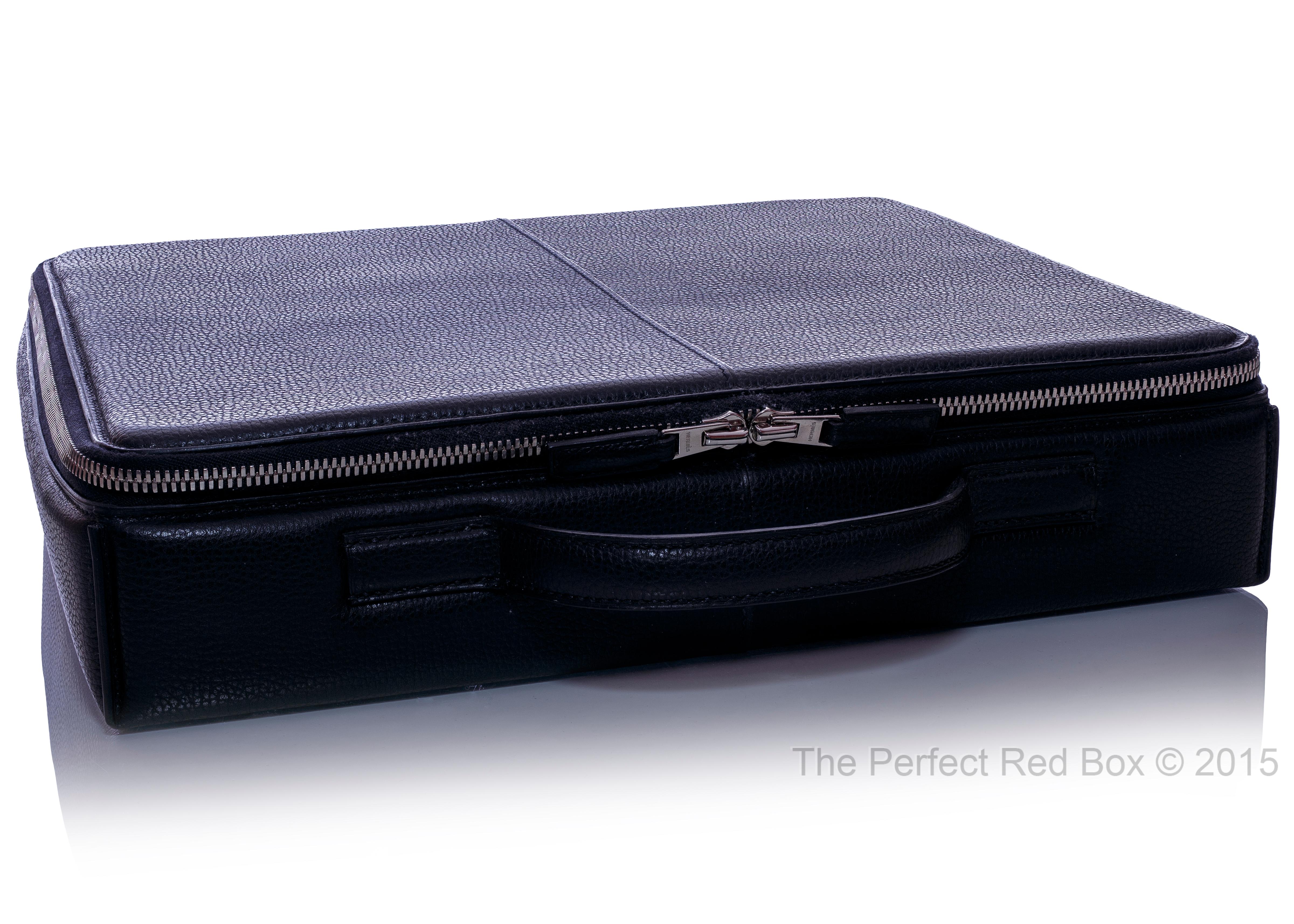 Auth. Hermès Bag - Suit Case Herlight 33cm - Black Vache Liegee‏ - New 5