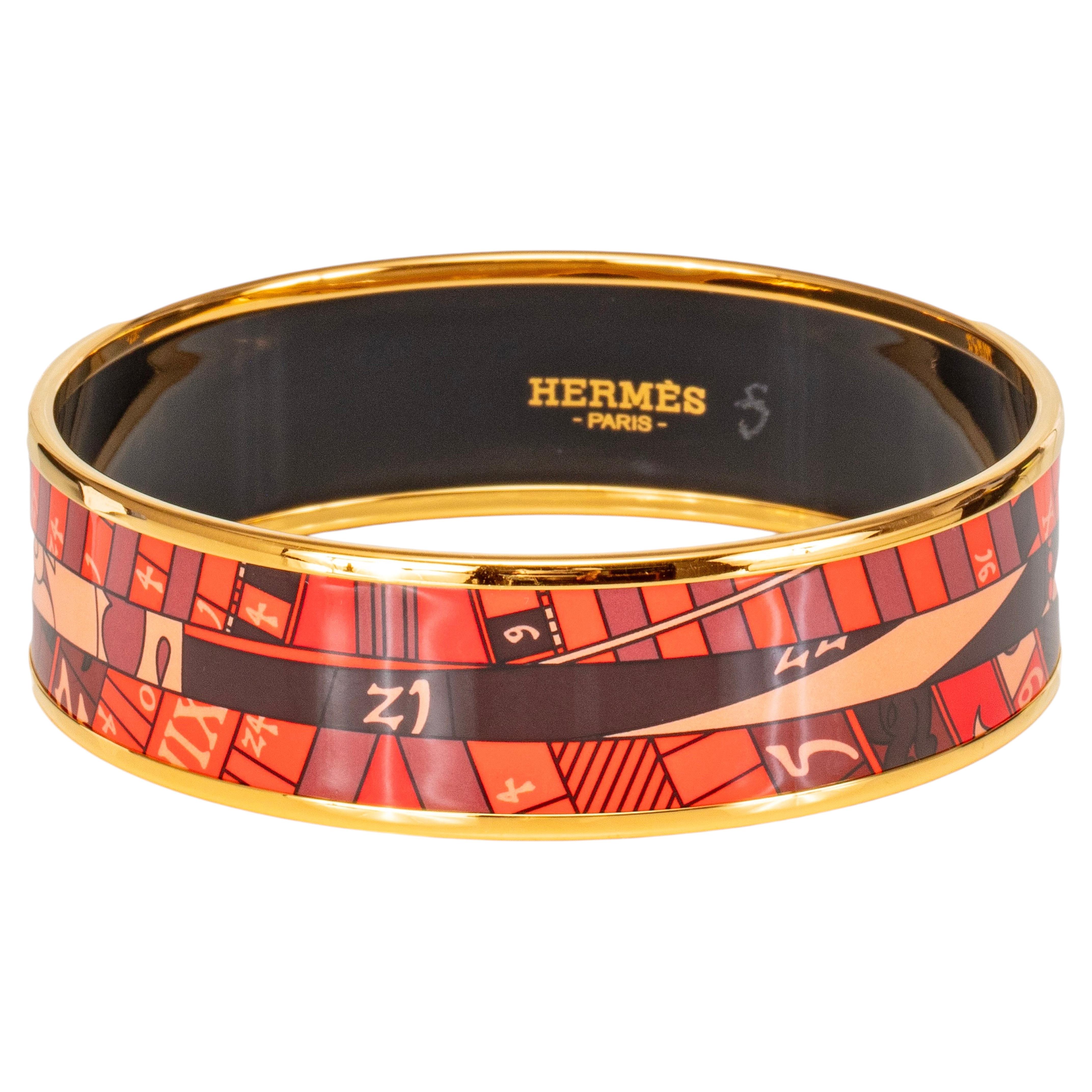 Auth. Hermès Bracelet Astrologie Nouvelle - EGP - 65-16mm Red