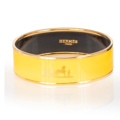 Autor. HERMES Armband Armreif CALECHE - EGP - 60-16mm - GELB JONQUILLE - Neu