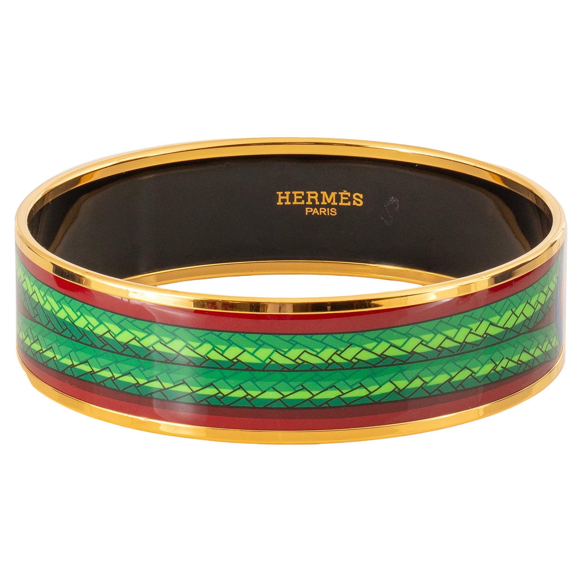 Aut. PULSERA Hermès - Brandebourgs - EGP - Rojo Azul Verde - 70-17mm - Nuevo