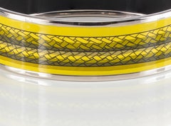 Auth. Hermès BRACELET - Brandebourgs - ESP - Yellow Green - 65-17mm - New