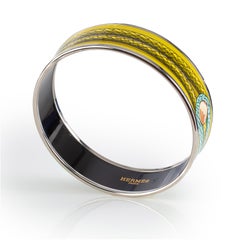 Auth. Hermès BRACELET - Brandebourgs - ESP - Yellow Green - 65-17mm - New