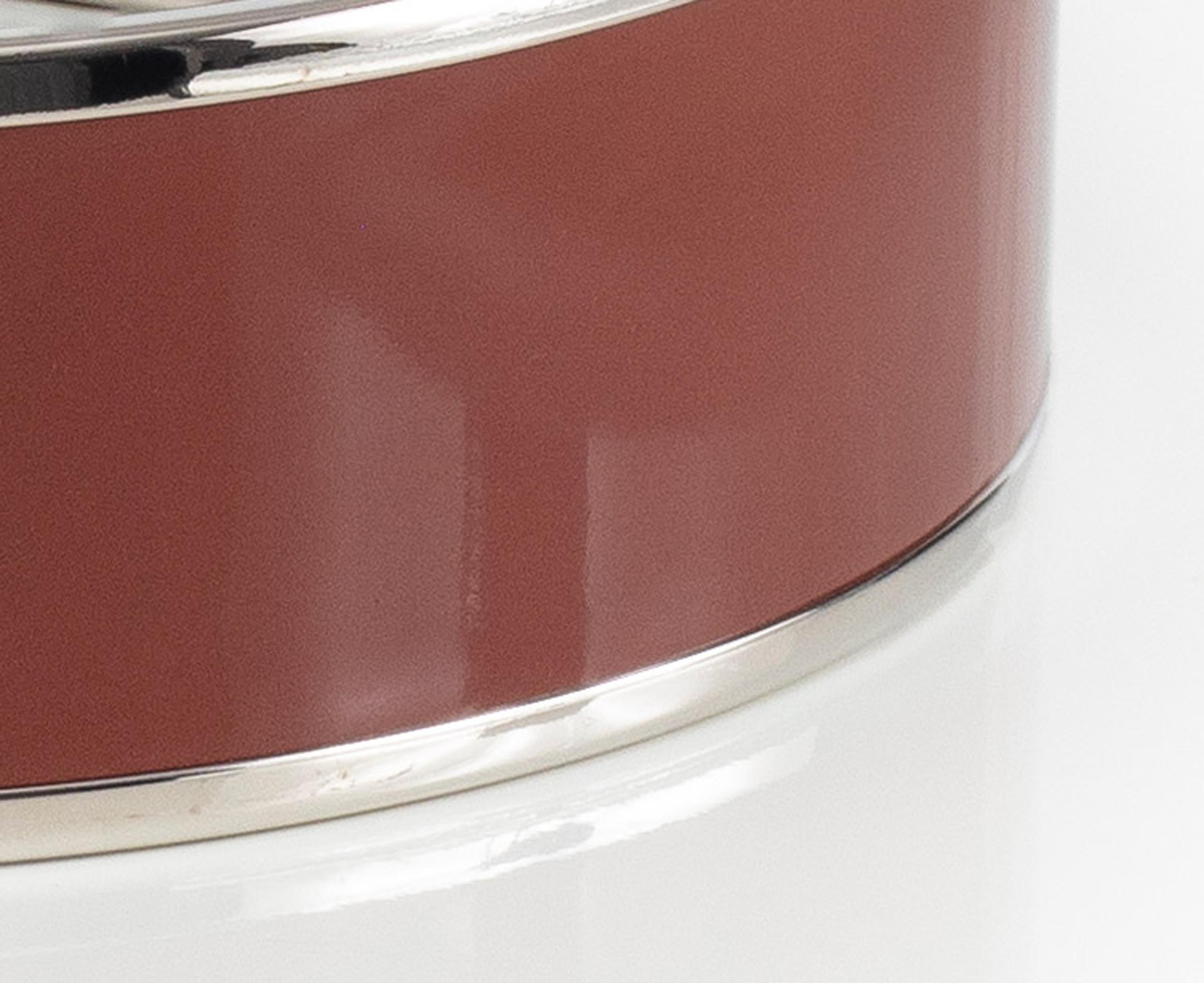 Auth. BRACELET Hermès - Caleche - ESP - Rouge Casaque Bourgogne - 70-16mm - New en vente 5