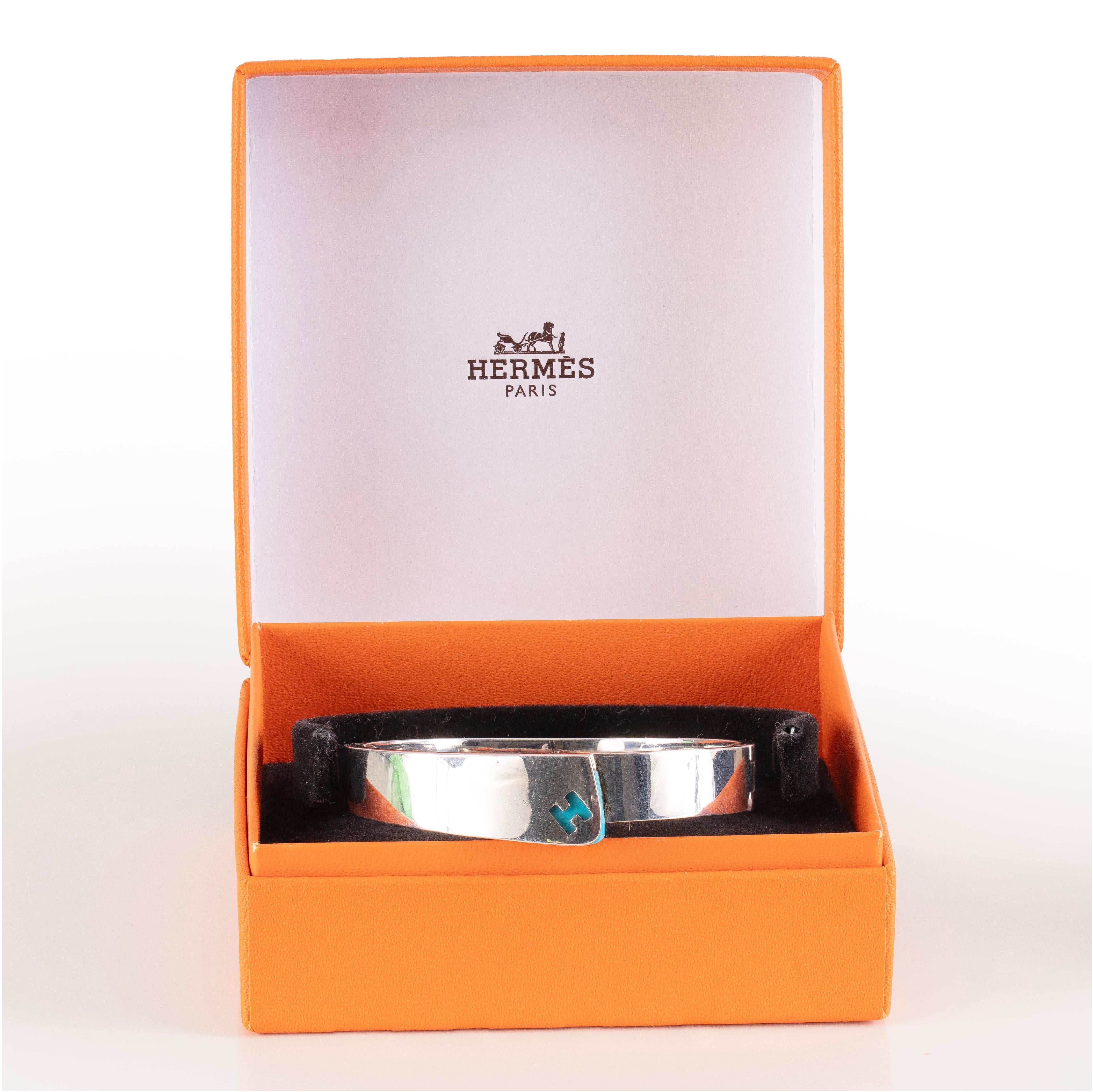 Autor. Hermès Armband Candy Massiv Silber 925 - 47.86Gr  55-11mm NEW IN BOX RARE! Damen im Angebot