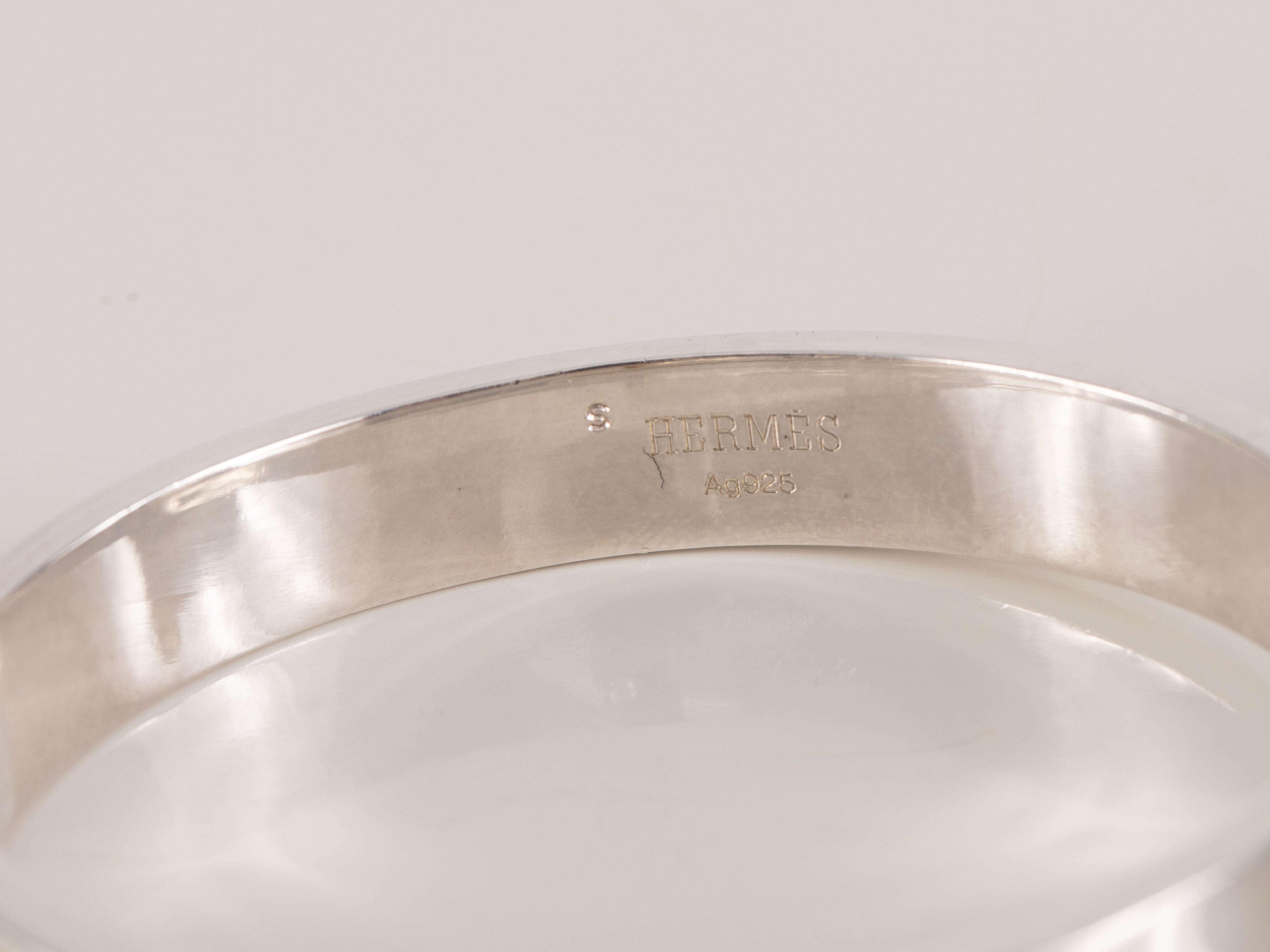 Autor. Hermès Armband Candy Massiv Silber 925 - 47.86Gr  55-11mm NEW IN BOX RARE! im Angebot 2