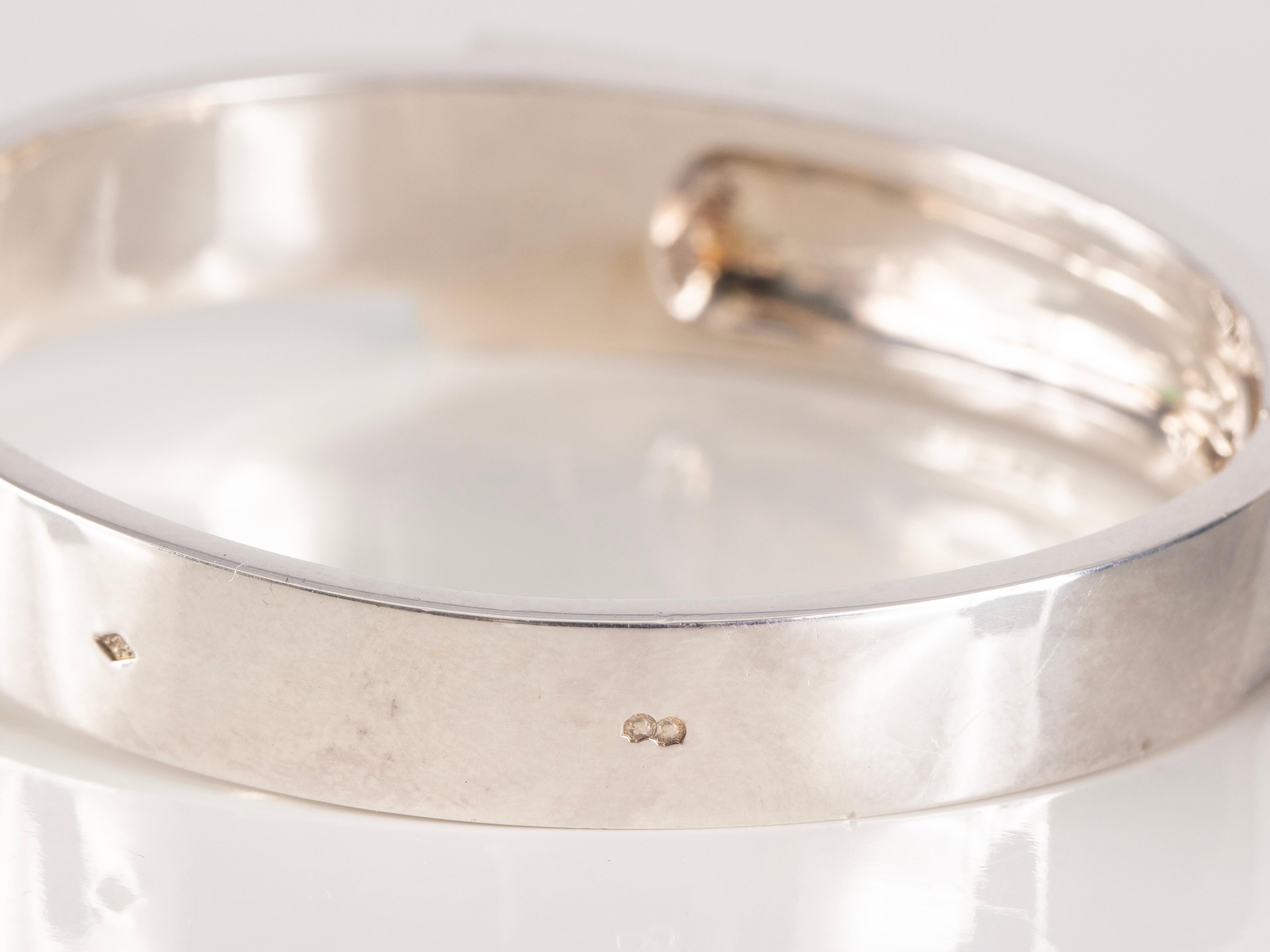 Autor. Hermès Armband Candy Massiv Silber 925 - 47.86Gr  55-11mm NEW IN BOX RARE! im Angebot 4