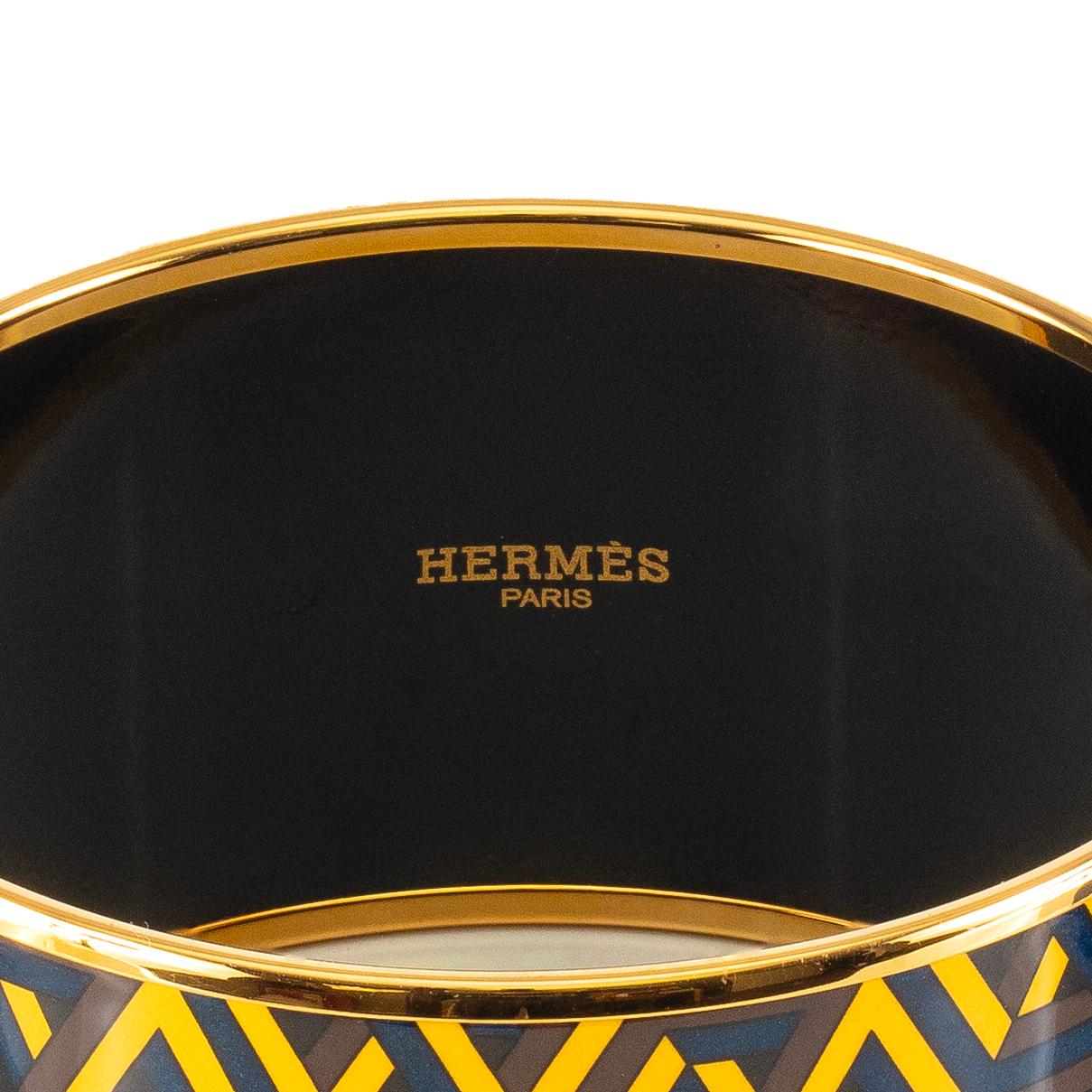 Donna Auth. BRACCIALE Hermès - Cubo di Carre - EGP - Giallo - 70-38mm  NUOVO in vendita