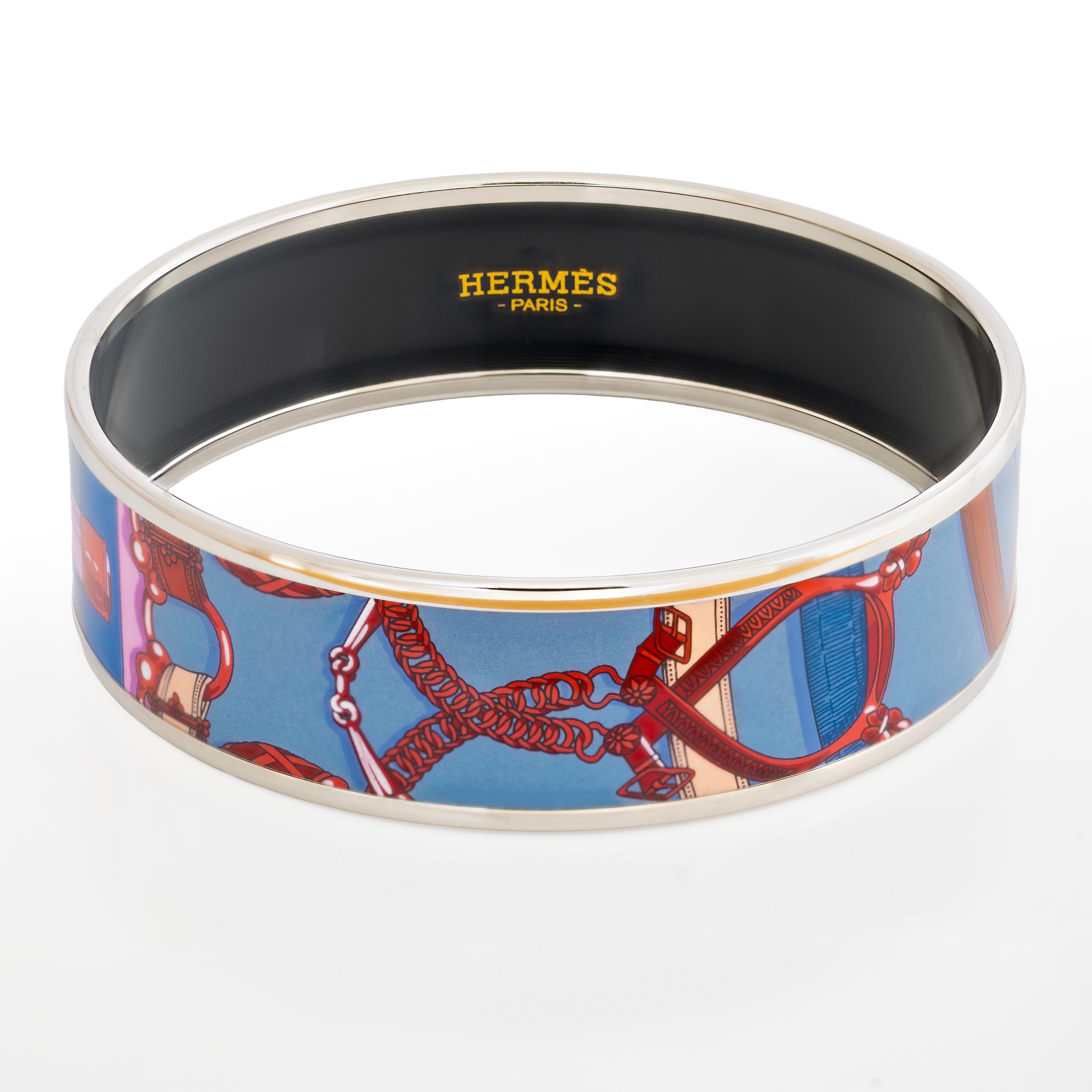 Auth. Hermès Bracelet Caval D Or - ESP - Blue pink - 65-19mm - New