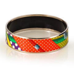 Auth. Hermès BRACELET Clic Clac a Pois - ESP - Purple Red Green - 70-18mm - New