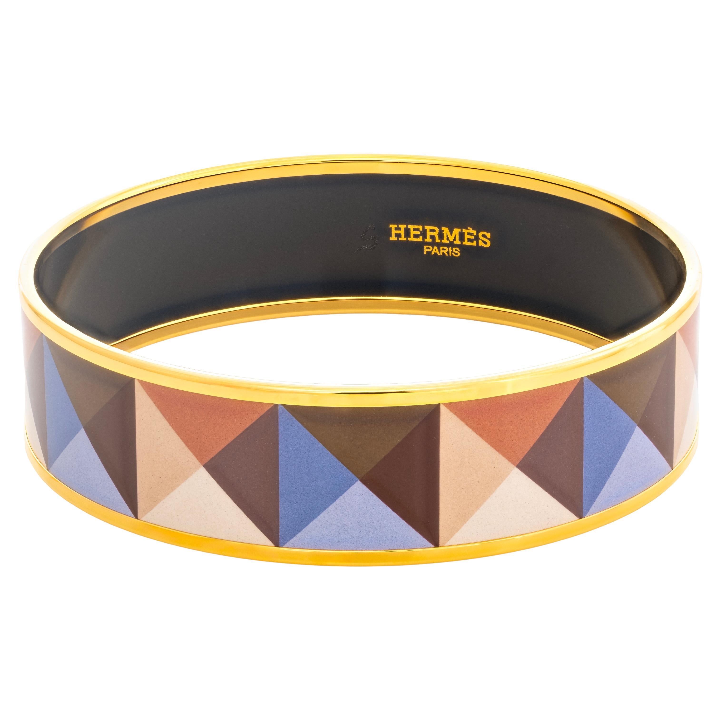Auth. Hermès BRACELET - Clous En Trompe L oeil Bracelet - EGP - Multicolour New