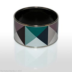 Auth. Hermès Bracelet Clous en Trompe l'Oeil - 65-36mm - Mineral - ESP - New