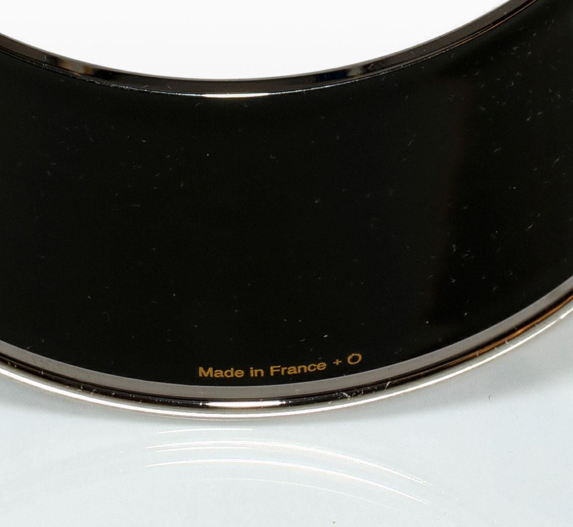 Auth. Hermès Bracelet Clous en Trompe l'Oeil - 65-36mm - Mineral - ESP - New For Sale 3