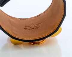 Auth. HERMES Bracelet - Collier de Chien Medor – Black – Croco – Gold-  NEW