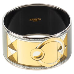 Auth. Hermès BRACELET - Colliers De Chiens - ESP - Or Grey - 70-36mm - New