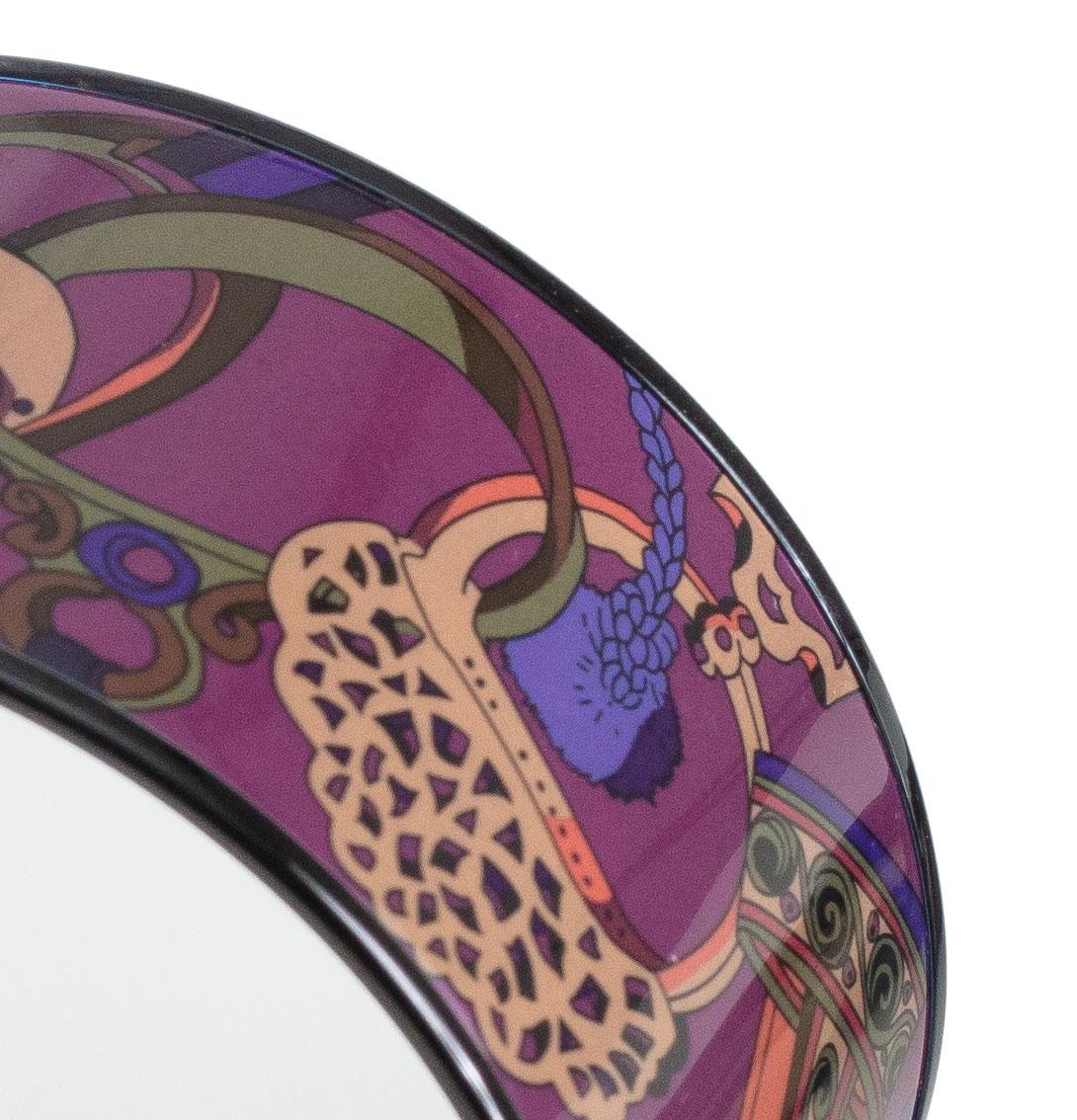 Aut. PULSERA Hermès - Concours D Etriers - PVD - Vino Púrpura - 70-38mm - Nuevo en venta 3