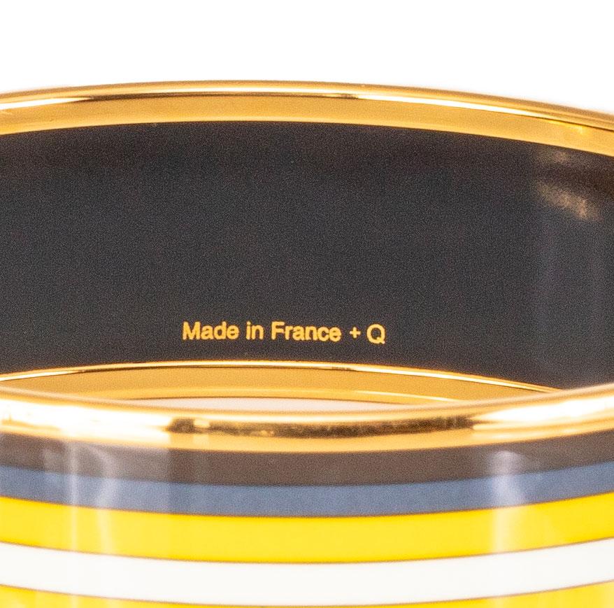 Aut. Hermès PULSERA EGP - NOUVEAU ROBACAR - Negro Amarillo - 65-16mm - Nuevo en venta 2