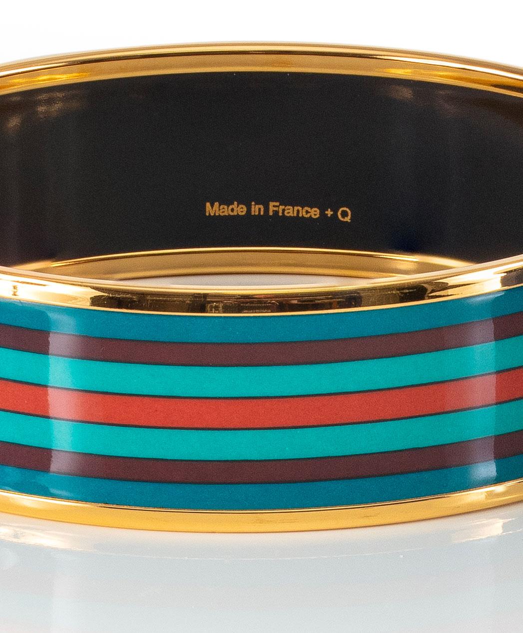 Auth. Hermès BRACELET EGP - ROBACAR - Dark Green Red - 65-16mm - New Condition For Sale 2