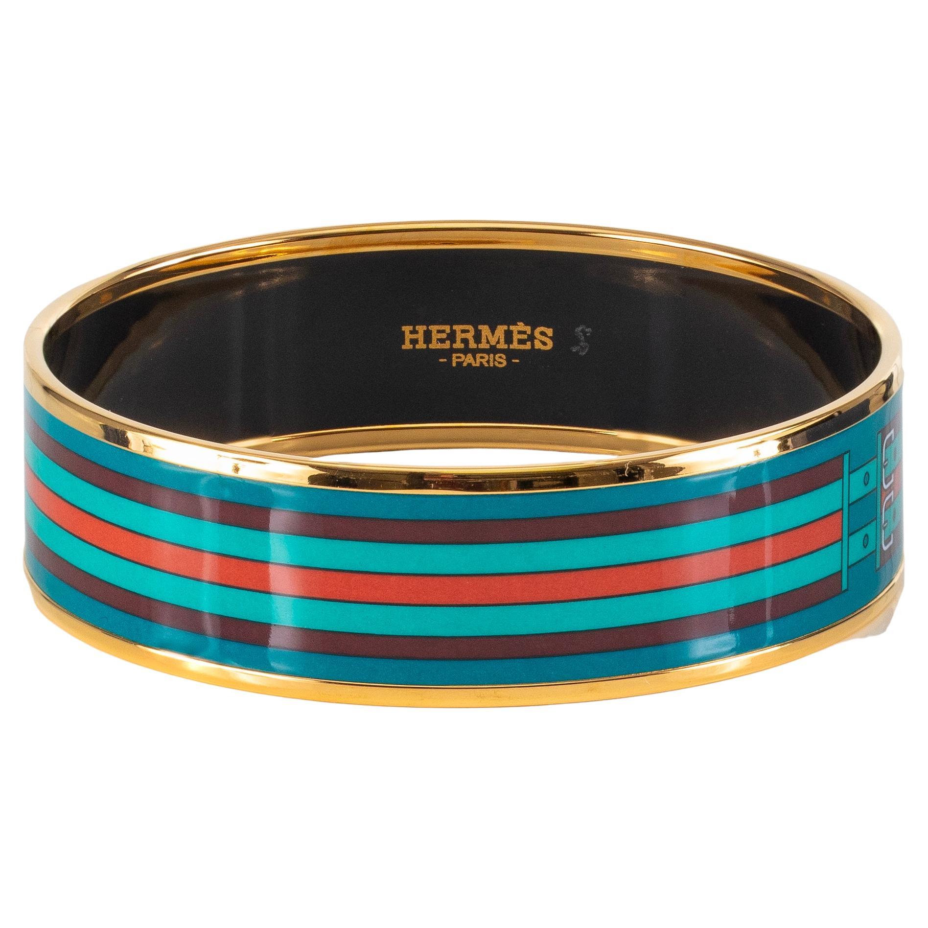 Auth. Hermès BRACELET EGP - ROBACAR - Dark Green Red - 65-16mm - New Condition For Sale