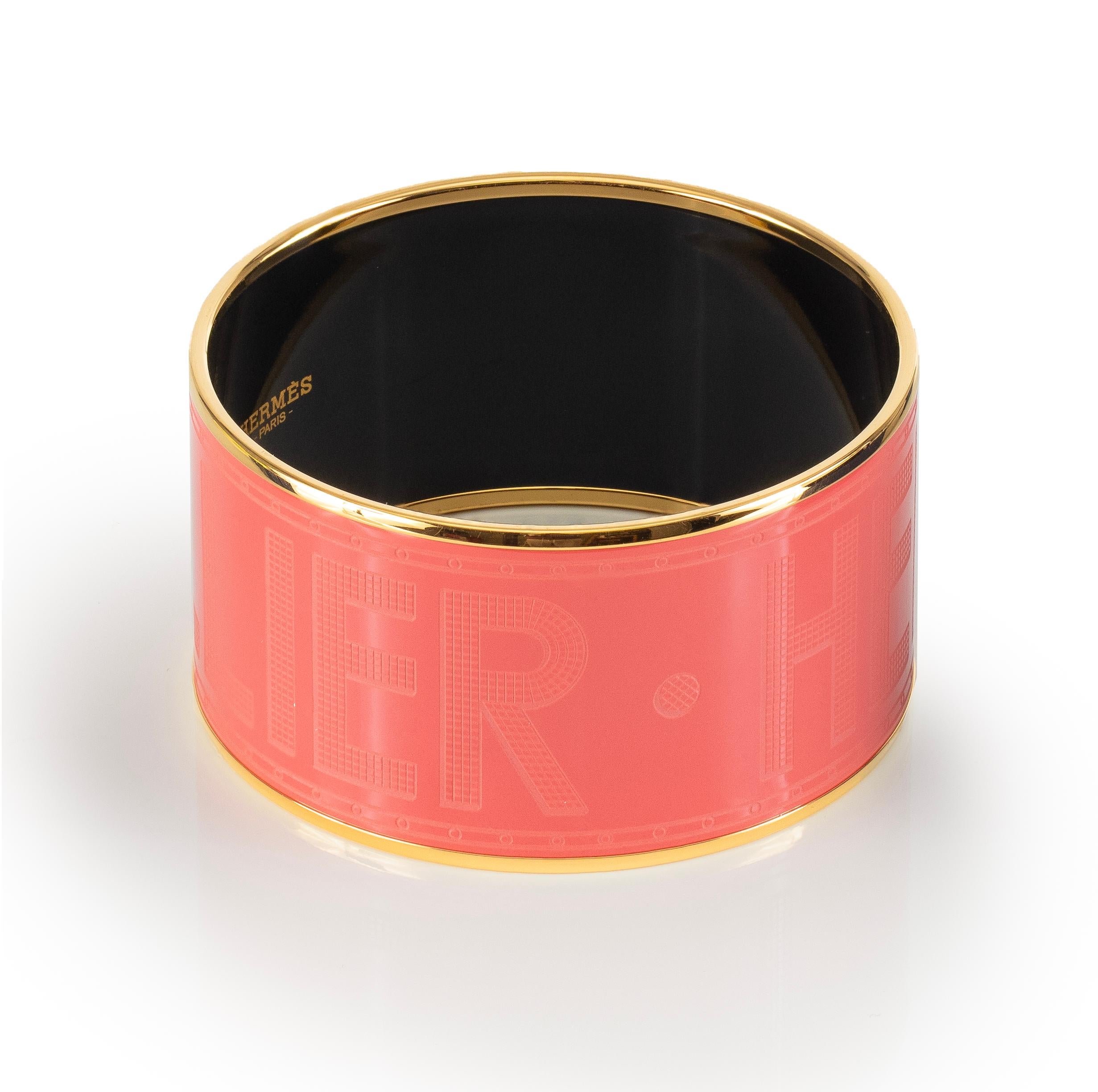Women's Auth. Hermès BRACELET - Hermes Sellier - EGP - Rose Dahlia - 65-35mm  NEW For Sale