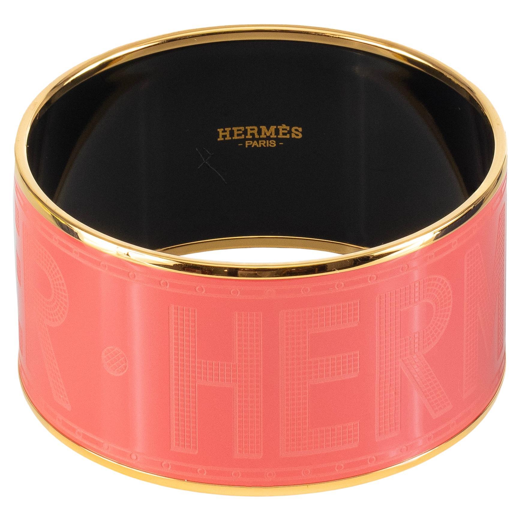 Auth. Hermès BRACELET - Hermes Sellier - EGP - Rose Dahlia - 65-35mm  NEW For Sale