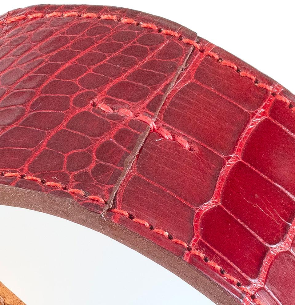 Auth. Hermès BRACELET - NEO - Alligator - Red Vivid - 70-35mm - New For Sale 8